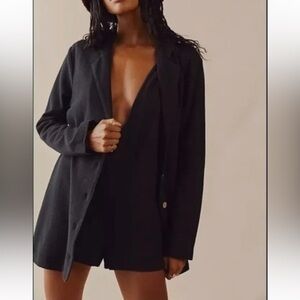 FP Beach Black Cotton Women's Jumpsuit Medium